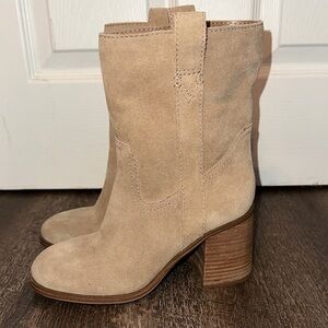 Sole Society Rachill Boots Tan Suede Ankle Boots